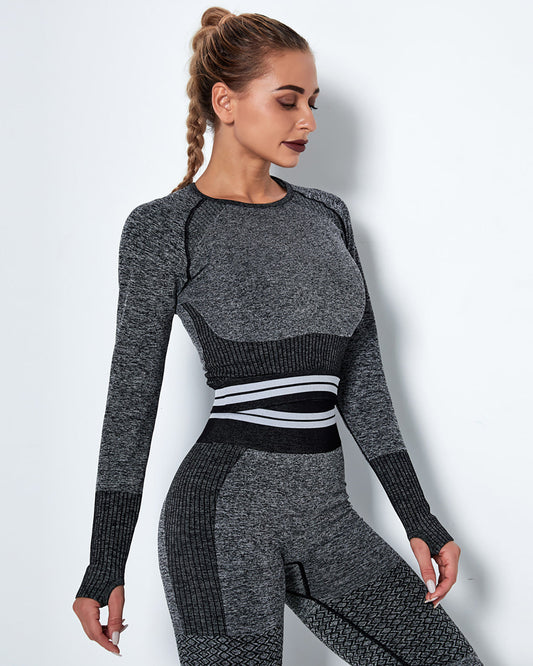 LeRoxy | Naadloos Dames Shirt met Lange Mouwen | Zwart | Comfortabele & Ademend Sportshirt