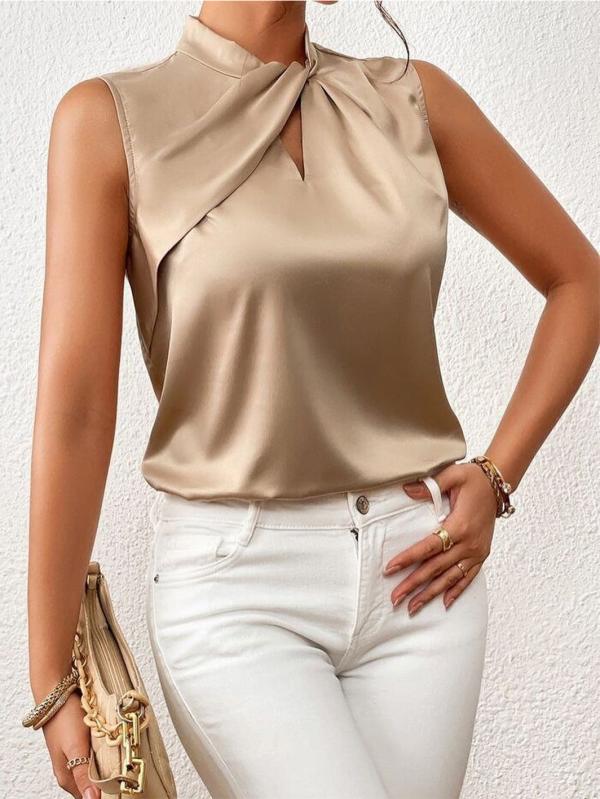 LeRoxy | Elegante Satijnen Zomertop voor Dames | Luchtige en Stijlvolle Look
