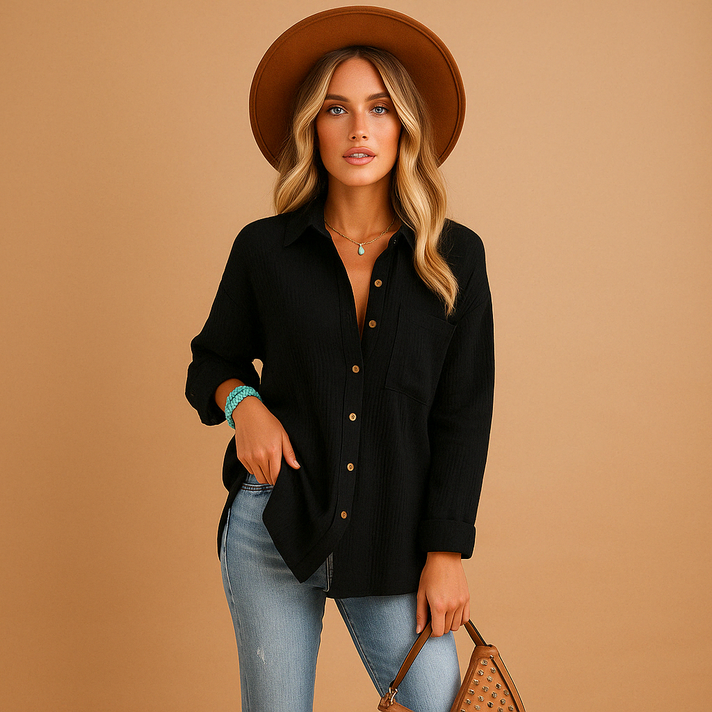 LeRoxy | Elegante Damesblouse met Lange Mouwen | Stijlvolle & Comfortabele Blouse