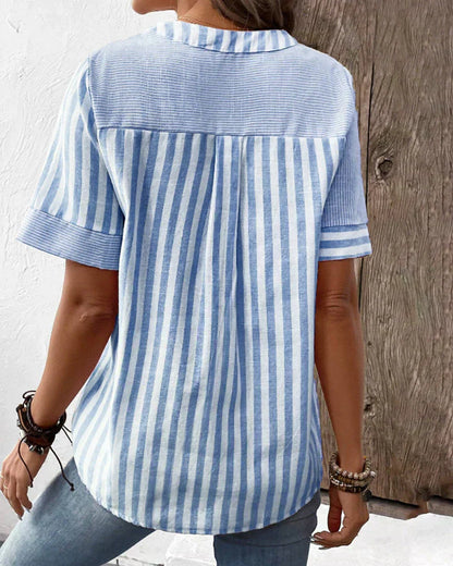LeRoxy | Luchtige Gestreepte Zomerblouse voor Dames