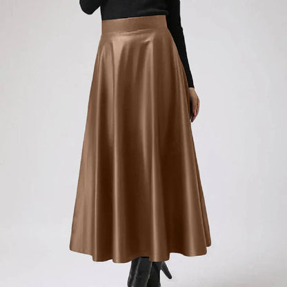 LeRoxy | Lange Zwarte Leren Rok voor Dames | Elegante & Tijdloze Look