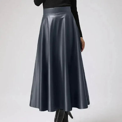 LeRoxy | Lange Zwarte Leren Rok voor Dames | Elegante & Tijdloze Look