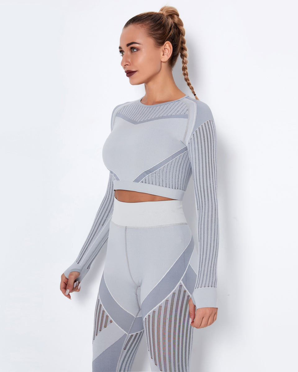 LeRoxy | Long Sleeve Grijs | Comfortabele en Stijlvolle Lange Mouw Shirt