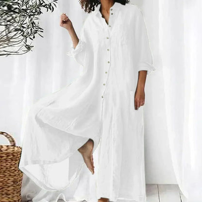 LeRoxy | Losse dames jumpsuit met knoopsluiting en comfortabele pasvorm