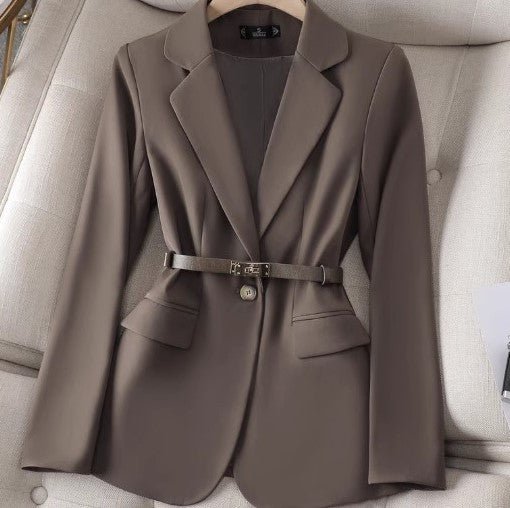 LeRoxy | Dames Blazer Getailleerd met Ceintuur | Lange Mouw | Formele Stijl