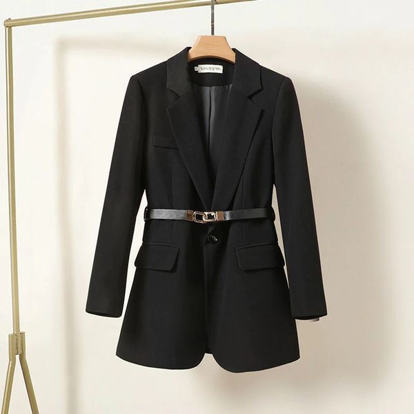 LeRoxy | Dames Blazer Getailleerd met Ceintuur | Lange Mouw | Formele Stijl