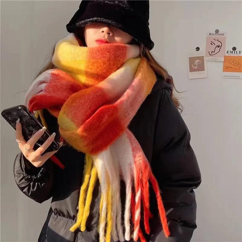 LeRoxy | luxe warme sjaal met kleurrijk design voor dames en heren