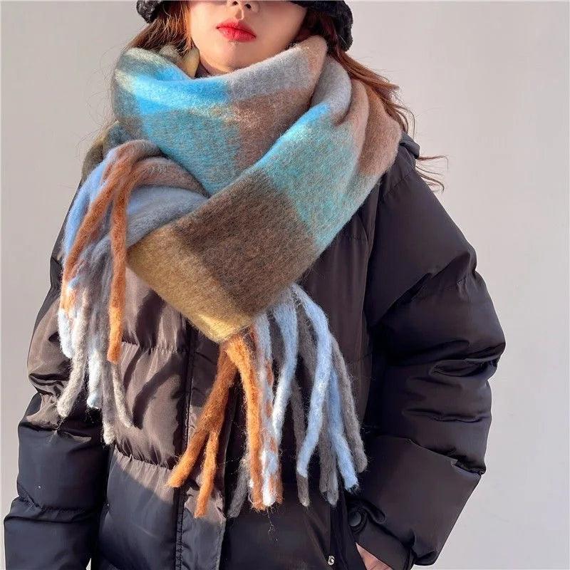 LeRoxy | luxe warme sjaal met kleurrijk design voor dames en heren
