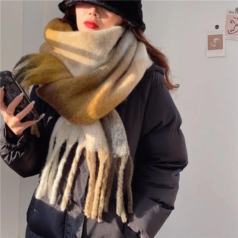 LeRoxy | luxe warme sjaal met kleurrijk design voor dames en heren
