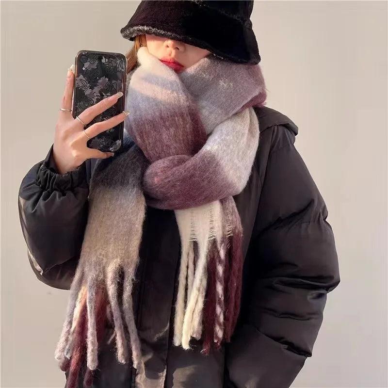LeRoxy | luxe warme sjaal met kleurrijk design voor dames en heren