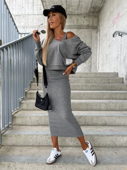 LeRoxy | Stijlvolle Rok & Trui Set | Elegante Damesoutfit
