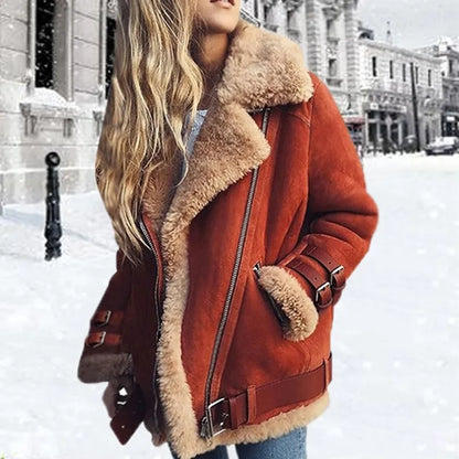 LeRoxy | Shearling Winterjas voor Dames | Warme en Stijlvolle Jas voor de Winter