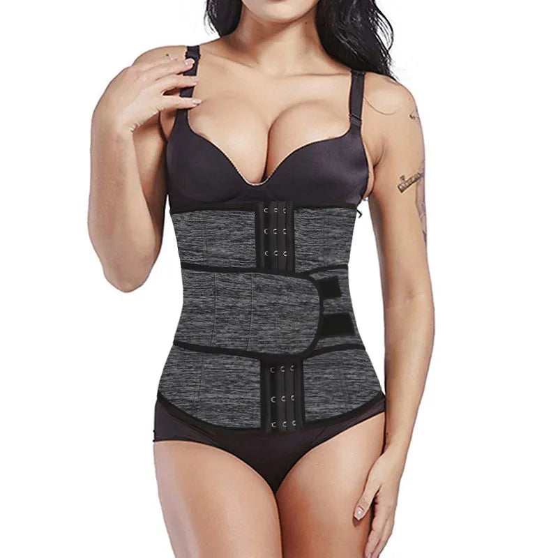 LeRoxy | Dames Sauna Taille Trainer | Afslank Corset voor Sport | Zwart of Grijs