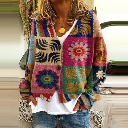 LeRoxy |  Boho Patchwork Vest met Bloemen | Dames Vest Casual & Trendy