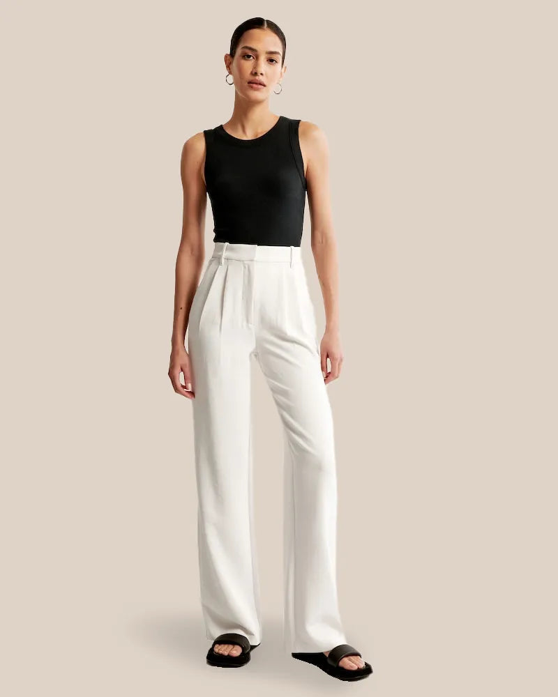 LeRoxy | Wijde Pijp Broek – Stijlvolle en Comfortabele Broek voor Ontspannen Chic