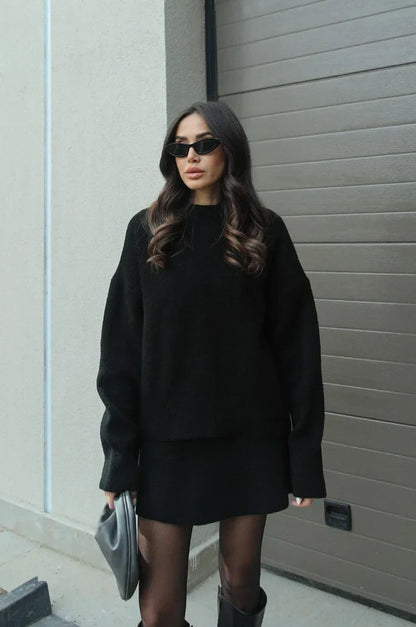 LeRoxy | Gebreid rokkostuum (top + rok)