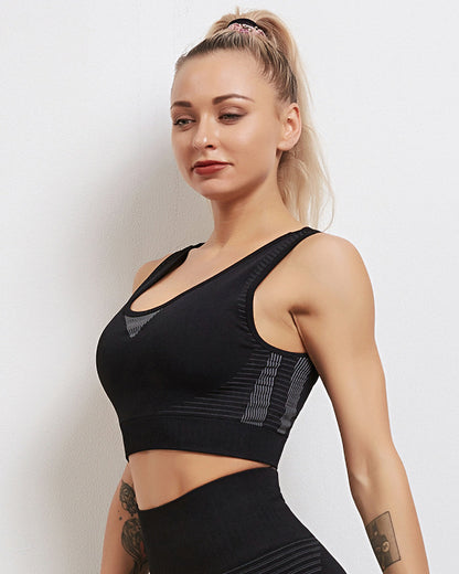 LeRoxy | Seamless Sport BH | Zwart | Comfortabele Naadloze Dames Sportbeha
