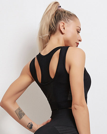 LeRoxy | Seamless Sport BH | Zwart | Comfortabele Naadloze Dames Sportbeha