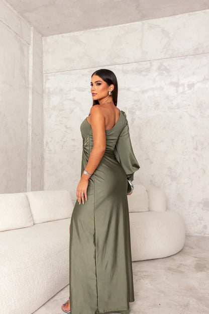 LeRoxy | Elegante Dames Maxi Jurk met Split – Formeel & Feestelijk | Lange Jurk