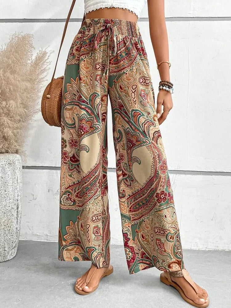 LeRoxy | Damesbroek met digitale print en hoge taille | Comfortabele pasvorm & stijlvol design