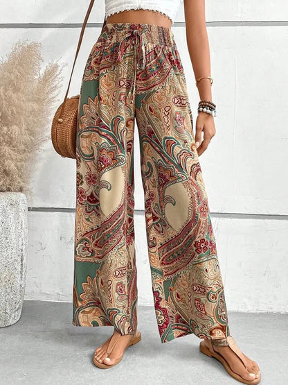 LeRoxy | Damesbroek met digitale print en hoge taille | Comfortabele pasvorm & stijlvol design