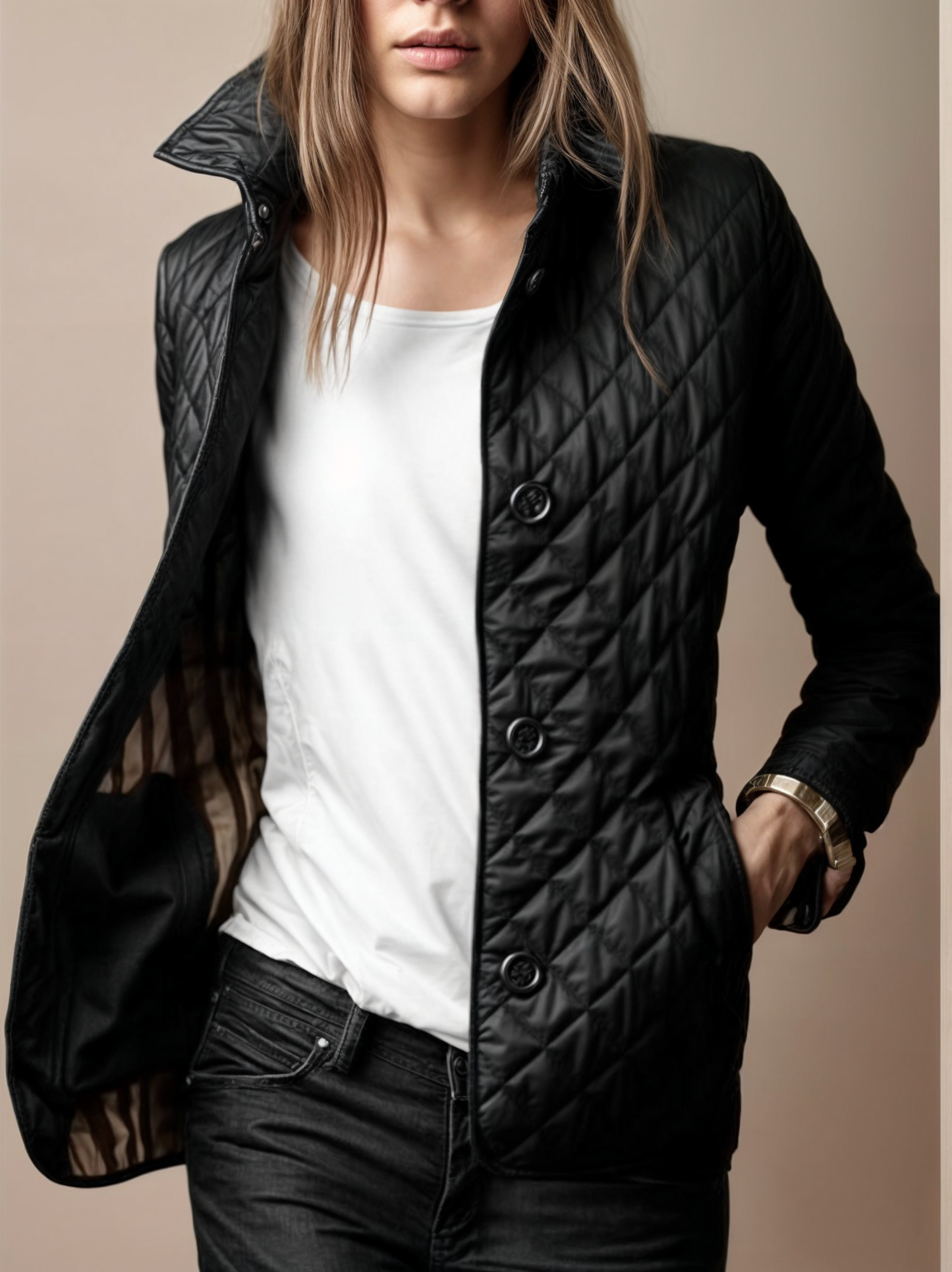 LeRoxy | Gewatteerd damesjack met omgeslagen kraag | Warm en stijlvol winterjack