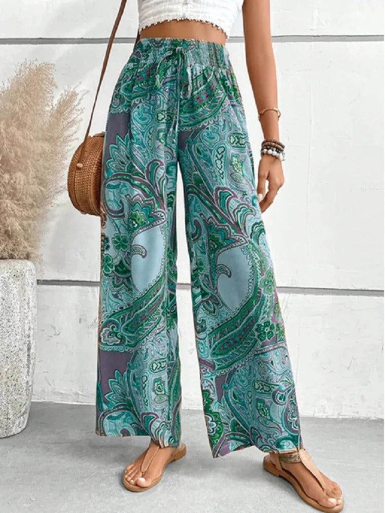 LeRoxy | Damesbroek met digitale print en hoge taille | Comfortabele pasvorm & stijlvol design