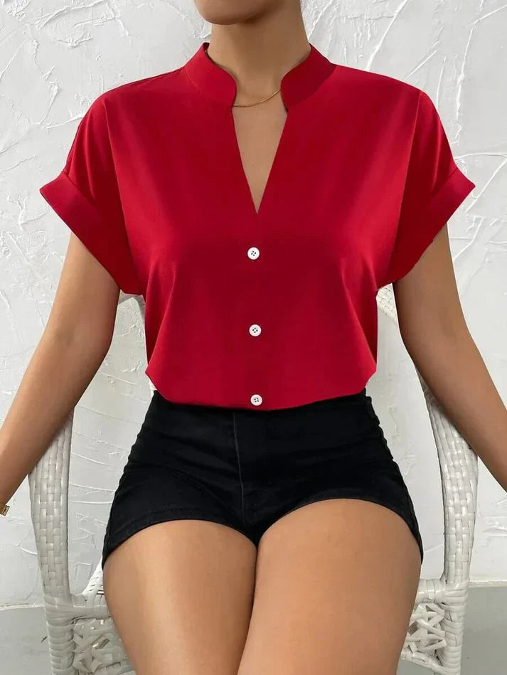 LeRoxy | Elegante V-hals Top voor Vrouwen | Stijlvolle en Comfortabele Kleding