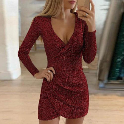 LeRoxy | Chique Glinsterende Mini Feestjurk | Party Dress voor Dames