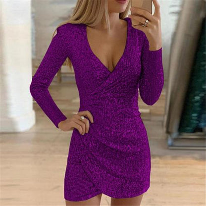 LeRoxy | Chique Glinsterende Mini Feestjurk | Party Dress voor Dames