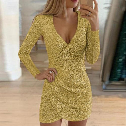 LeRoxy | Chique Glinsterende Mini Feestjurk | Party Dress voor Dames