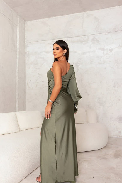 LeRoxy | Classy Nights Elegante One-Shoulder Jurk met Gedrapeerde Details | Stijlvolle Avondjurk