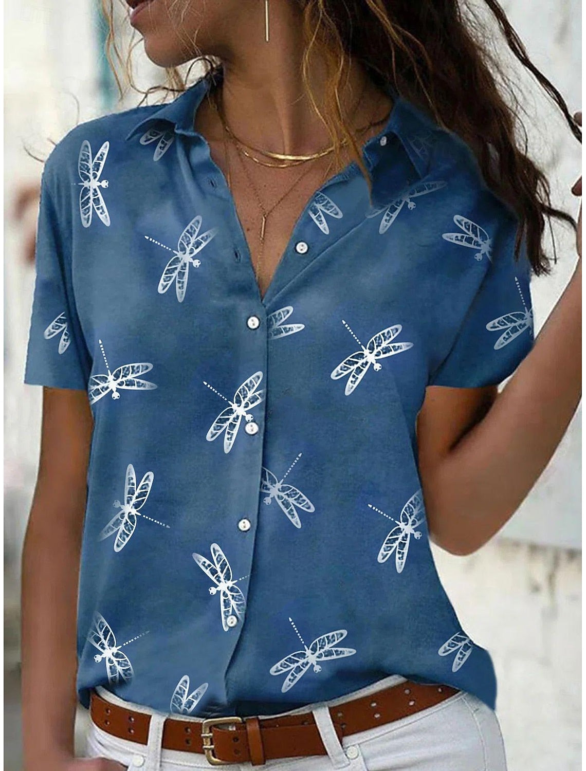 LeRoxy | Relaxed Dames Zomershirt met Korte Mouwen | Comfortabele en Stijlvolle Top voor de Zomer