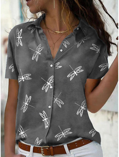 LeRoxy | Relaxed Dames Zomershirt met Korte Mouwen | Comfortabele en Stijlvolle Top voor de Zomer