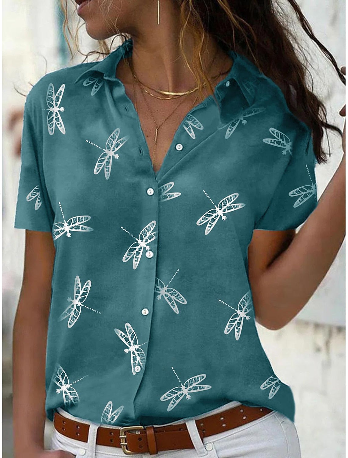 LeRoxy | Relaxed Dames Zomershirt met Korte Mouwen | Comfortabele en Stijlvolle Top voor de Zomer