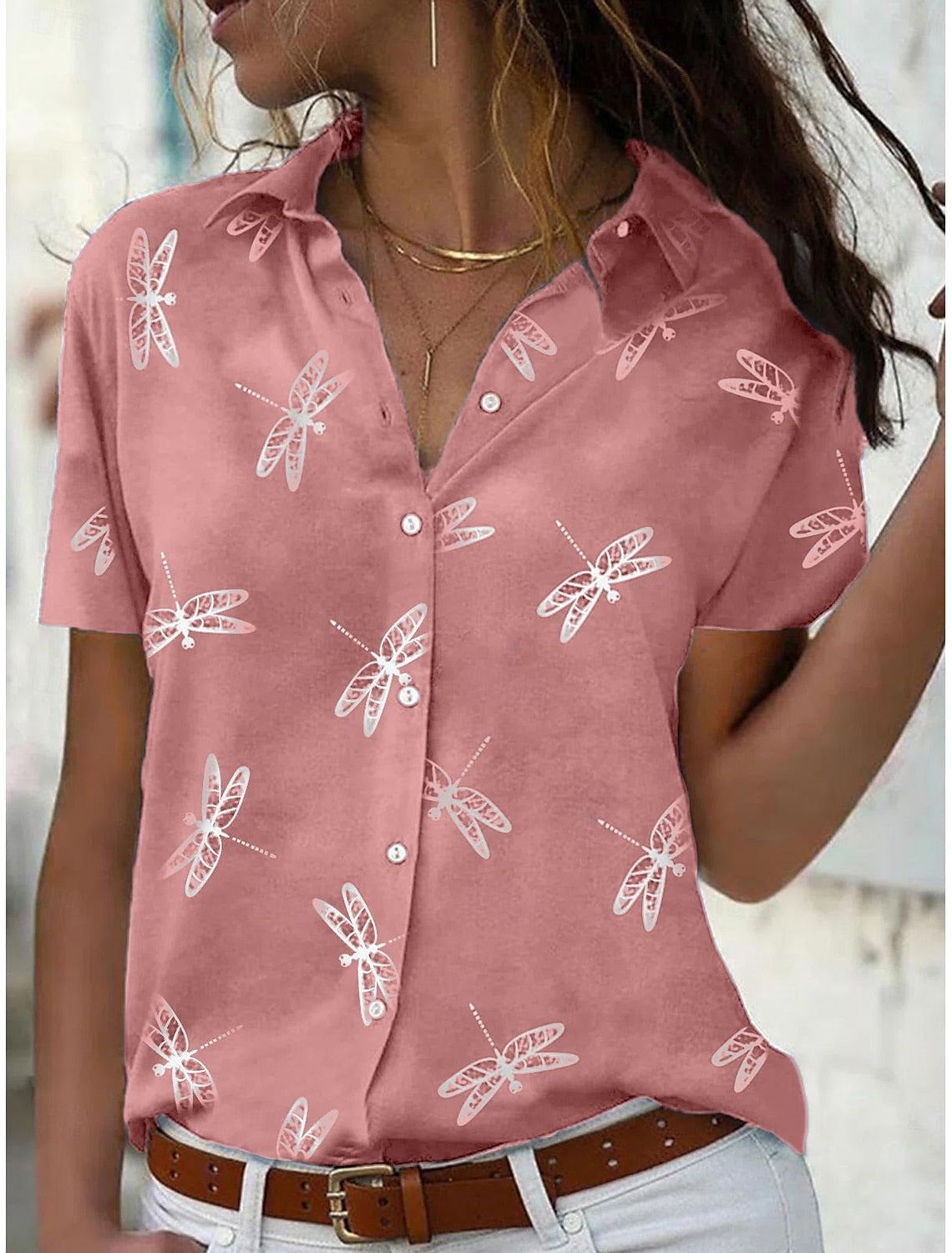 LeRoxy | Relaxed Dames Zomershirt met Korte Mouwen | Comfortabele en Stijlvolle Top voor de Zomer